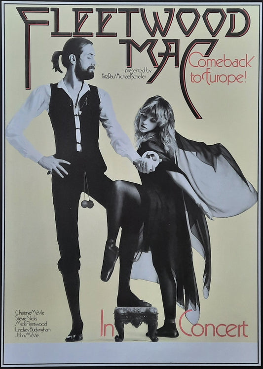 FLEETWOOD MAC Original Concert Poster 1977 (blank) Germany 1