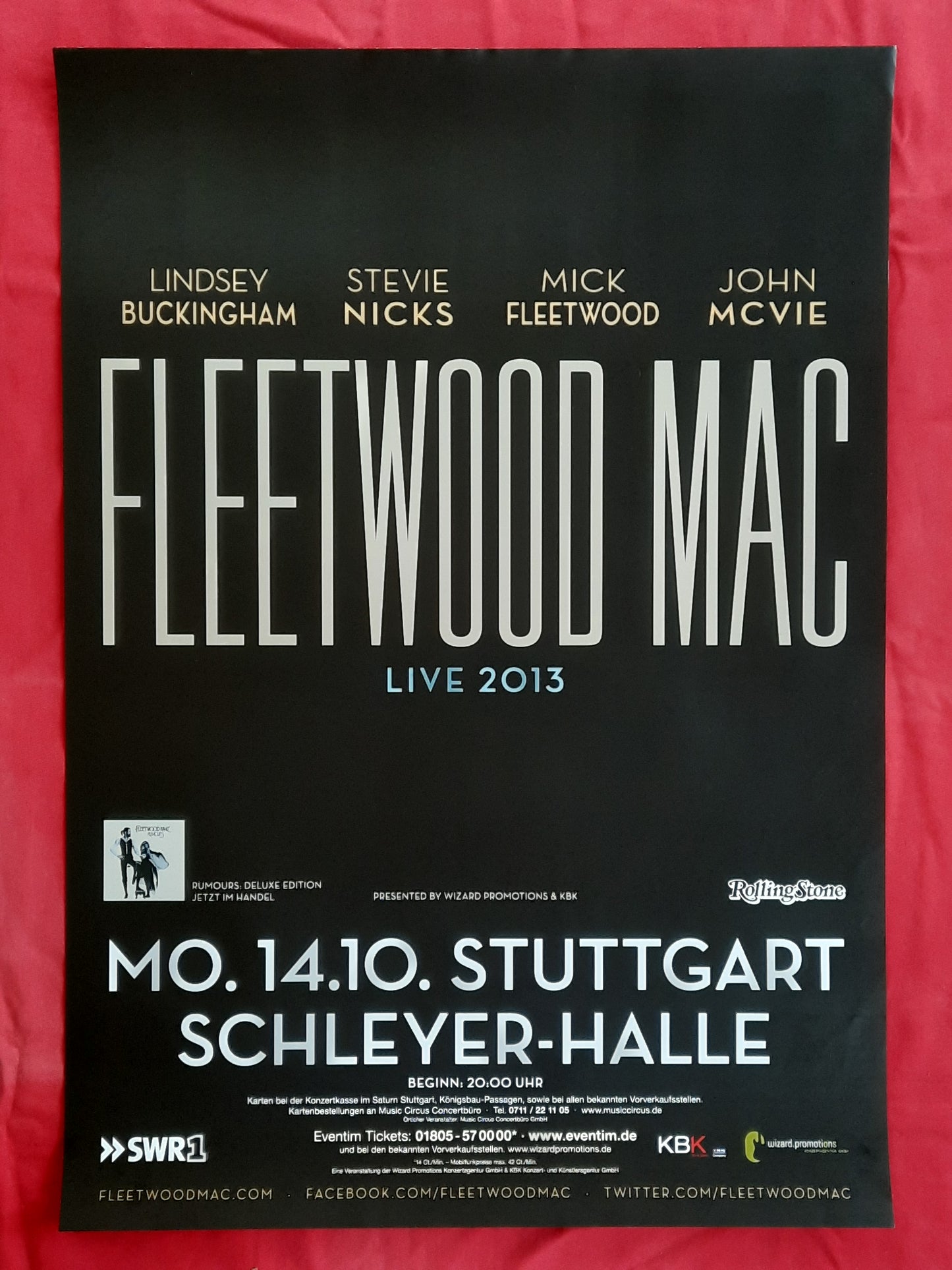 FLEETWOOD MAC Original Concert Poster October 14, 2013 Stuttgart Germany 1