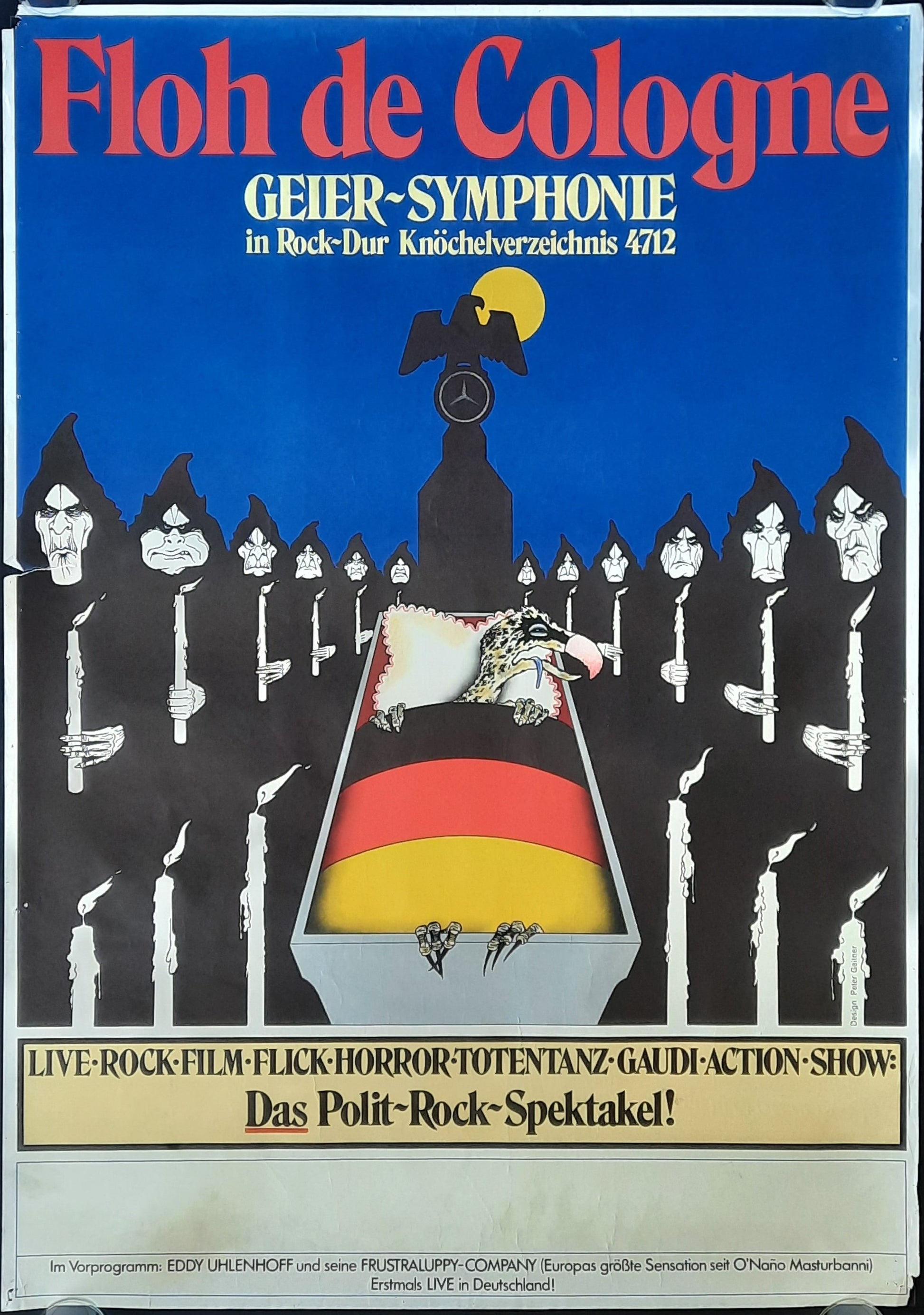 FLOH DE COLOGNE Original Concert Poster 1973 Germany GEIER-SYMPHONIE 1