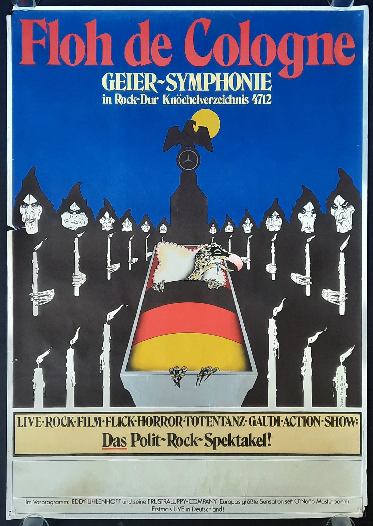 FLOH DE COLOGNE Original Concert Poster 1973 Germany GEIER-SYMPHONIE 1
