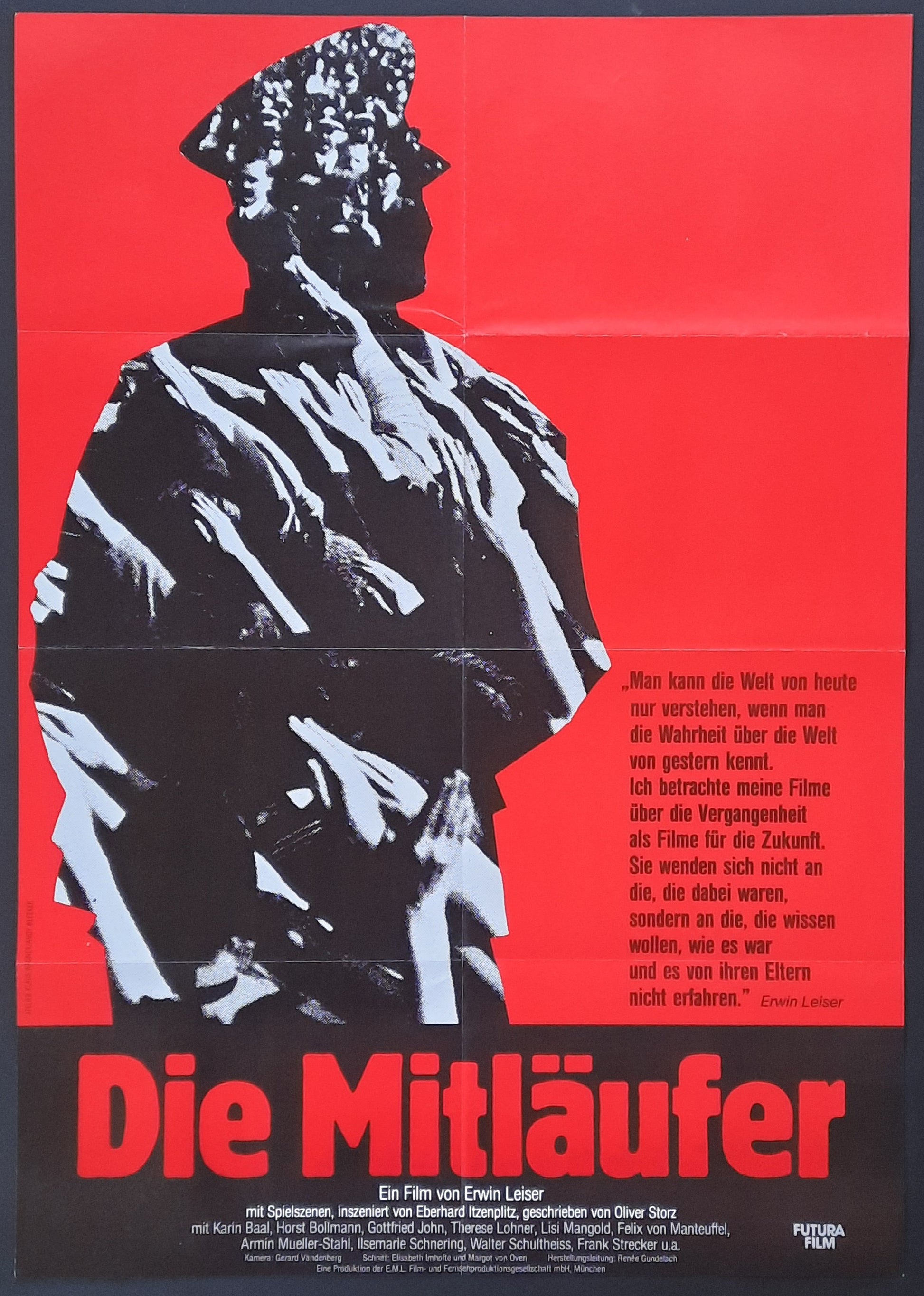 FOLLOWING THE FÜHRER Original Movie Poster 1985 Erwin Leiser German 1-Sheet Poster