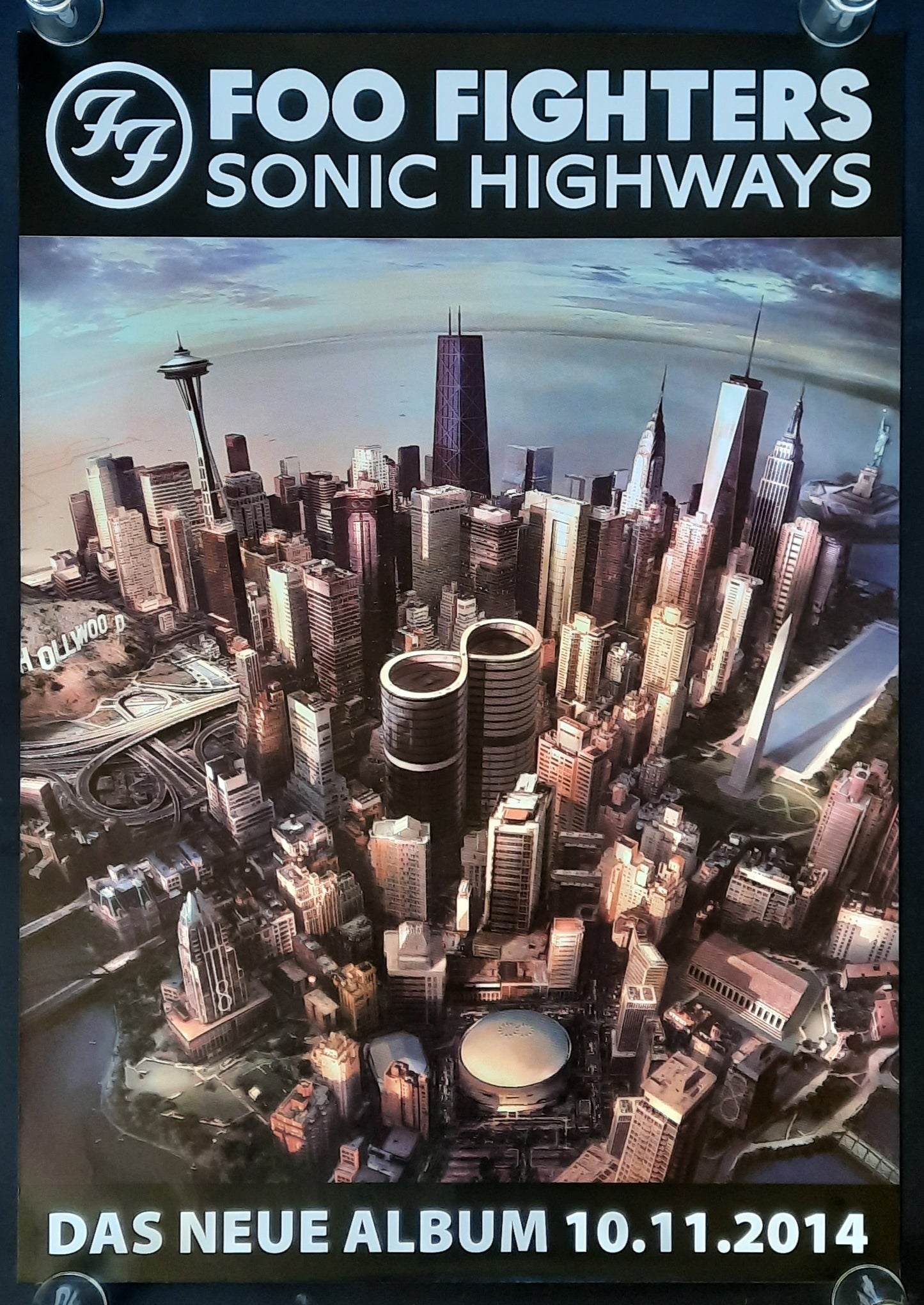 FOO FIGHTERS Original Promotion Poster - 2014 Album SONIC HIGHWAYS 1
