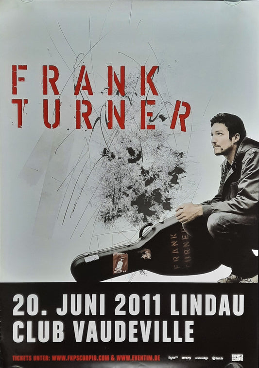 FRANK TURNER Original Concert Poster June 20, 2011 Lindau Germany 1