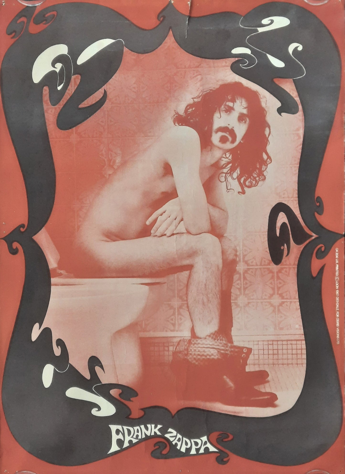 FRANK ZAPPA 1967 Original Promotion Poster "Toilet"