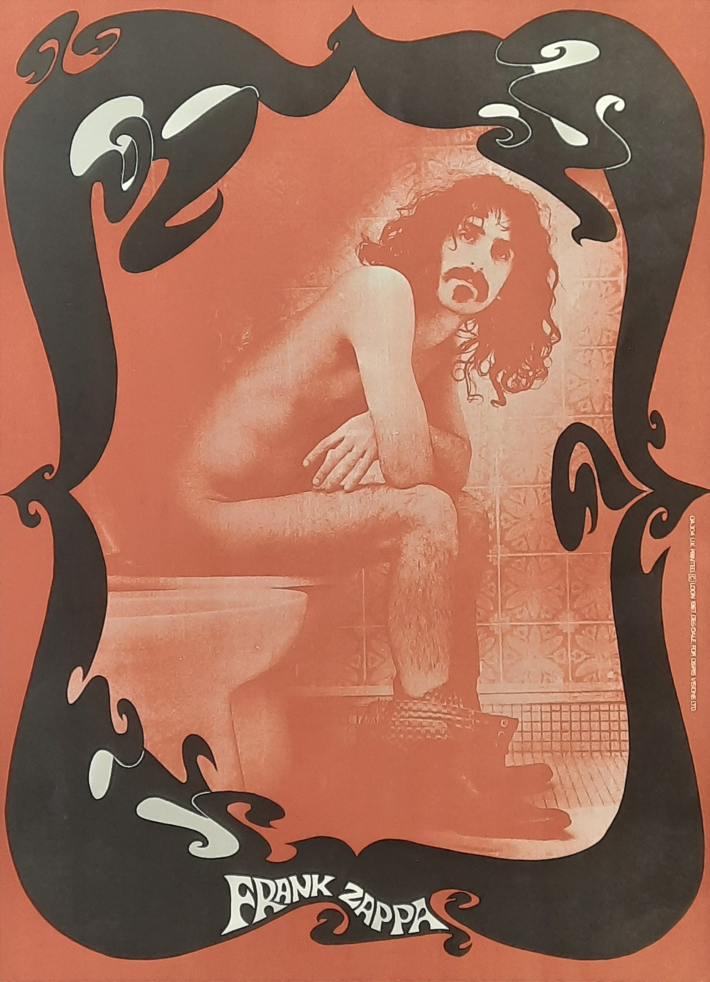 FRANK ZAPPA 1967 Promotion Poster "Toilet" by David Robertson OA304 RP Version