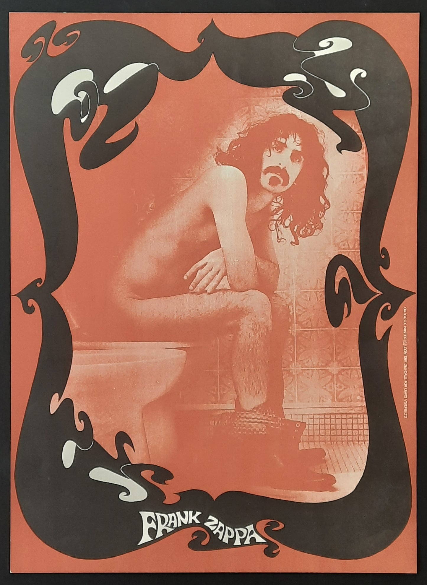 FRANK ZAPPA 1967 Promotion Poster "Toilet" by David Robertson OA304 RP Version 1