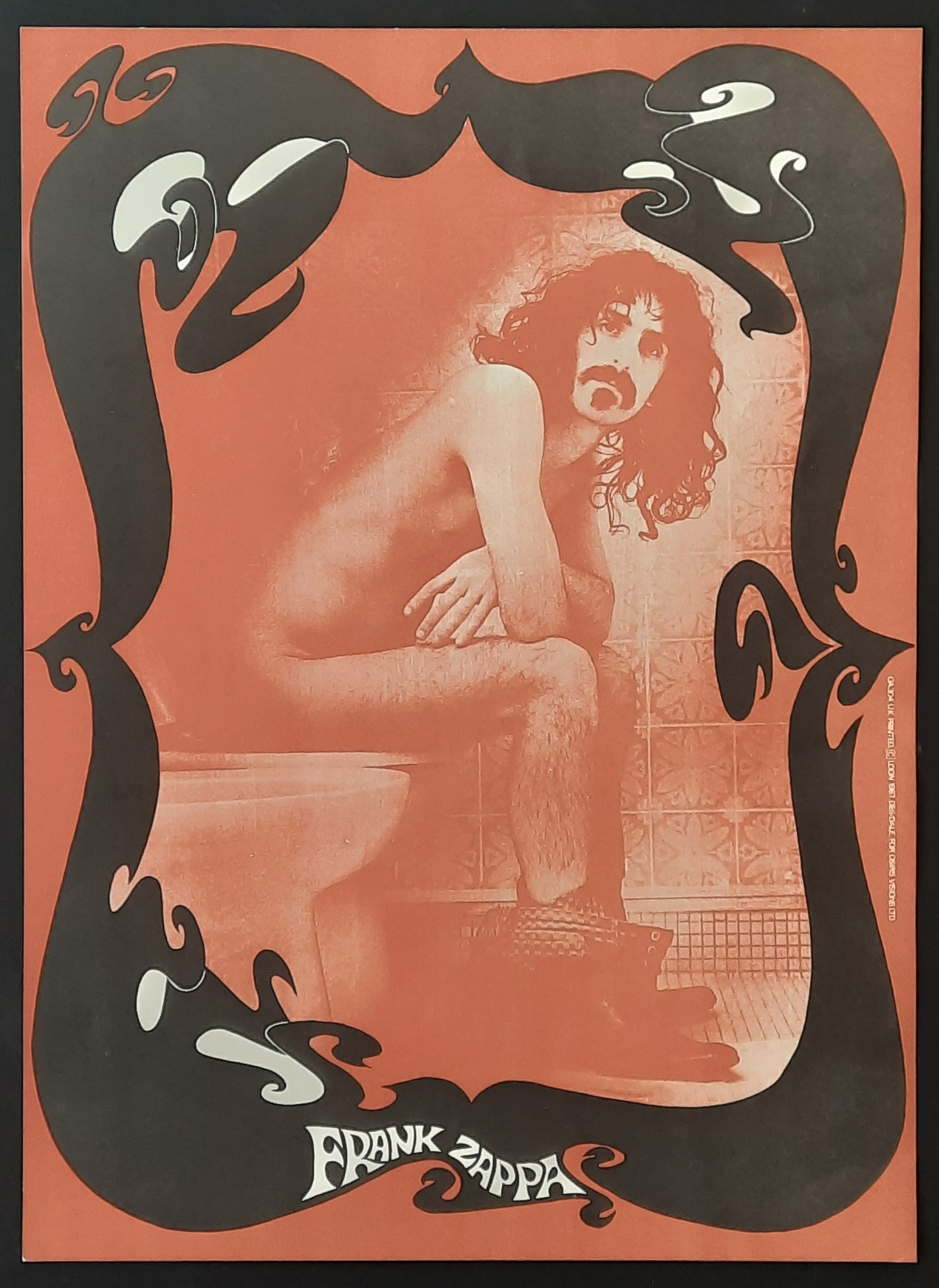 FRANK ZAPPA 1967 Promotion Poster "Toilet" by David Robertson OA304 RP Version 1