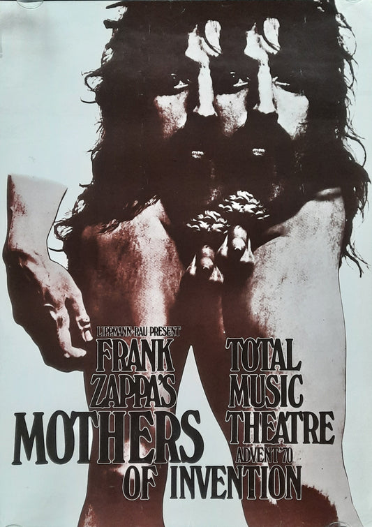 FRANK ZAPPA Original Concert Poster 1970 Germany - "Double-Head" by KIESER