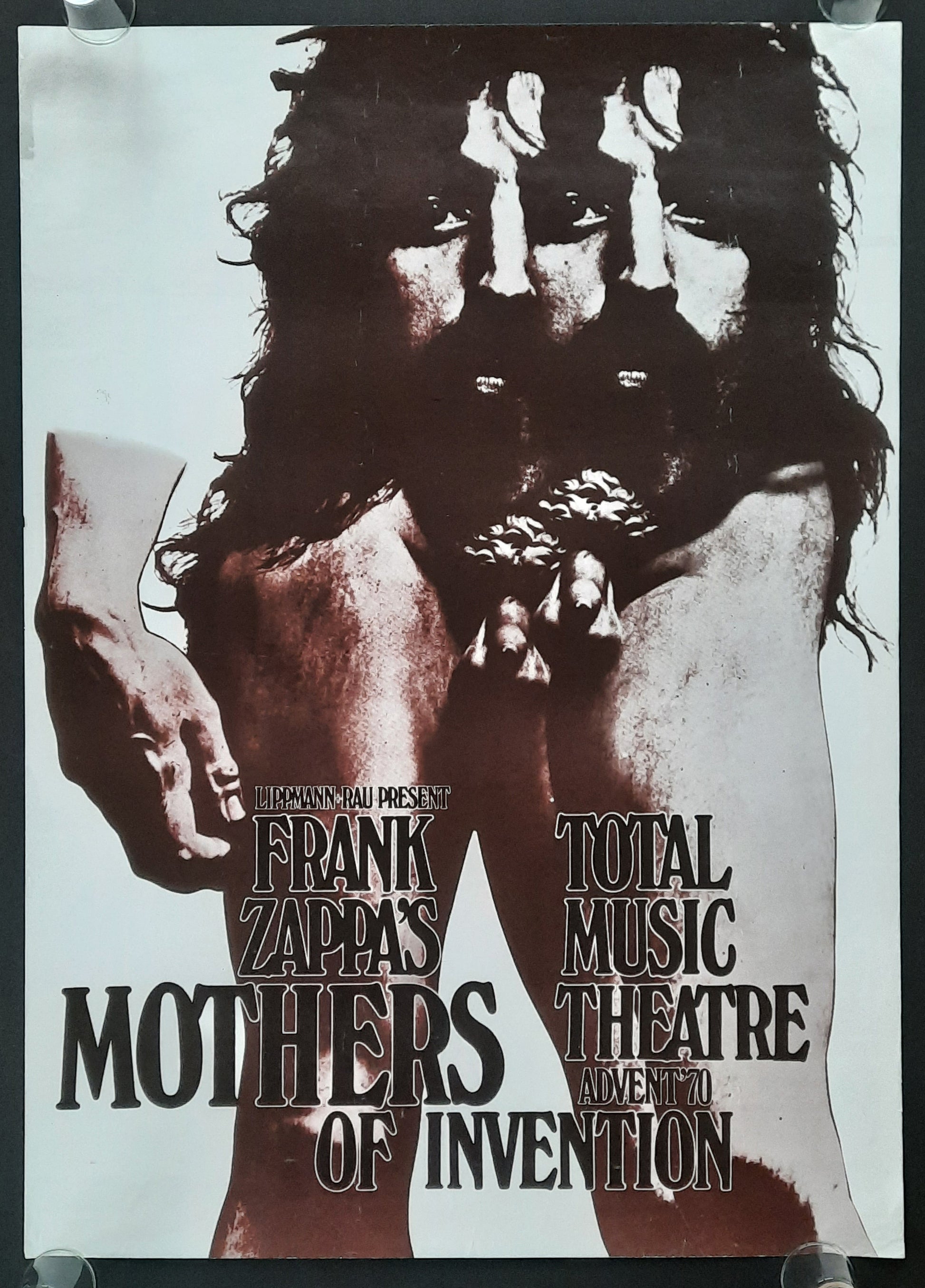 FRANK ZAPPA Original Concert Poster 1970 Germany - "Double-Head" by KIESER 1