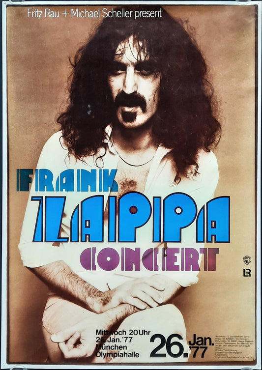 FRANK ZAPPA Original Concert Poster January 26, 1977 Munich Germany