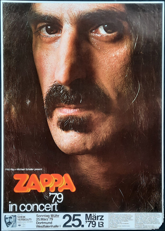 FRANK ZAPPA Original Concert Poster March 25, 1979 Dortmund Germany 1