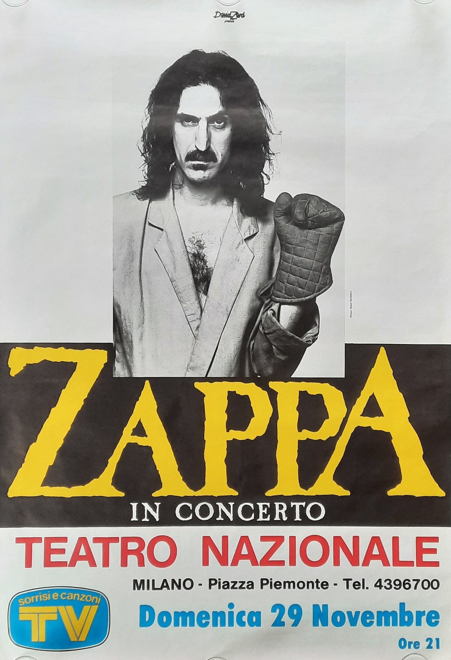 FRANK ZAPPA Original Concert Poster November 29, 1984 Milano Italy