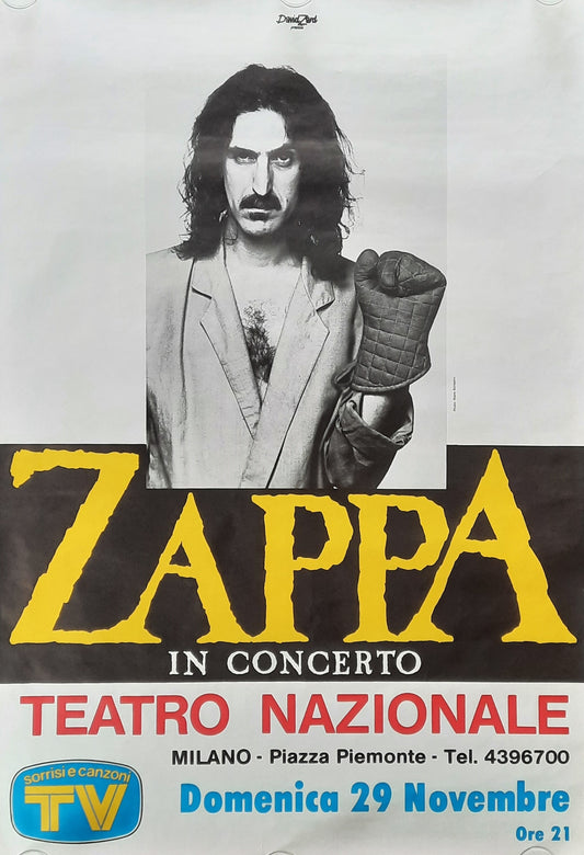 FRANK ZAPPA Original Concert Poster November 29, 1984 Milano Italy