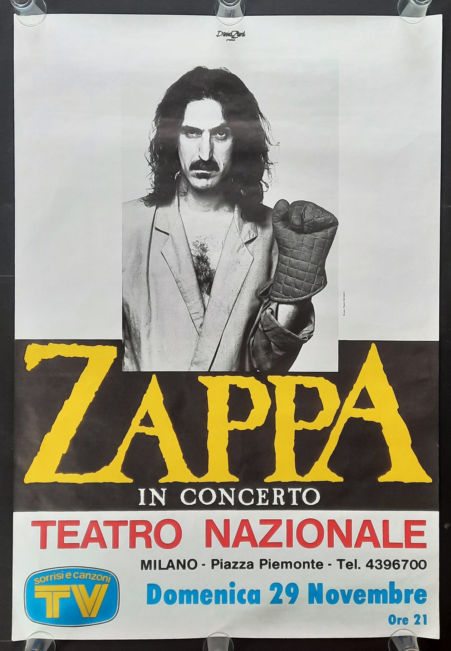 FRANK ZAPPA Original Concert Poster November 29, 1984 Milano Italy 1