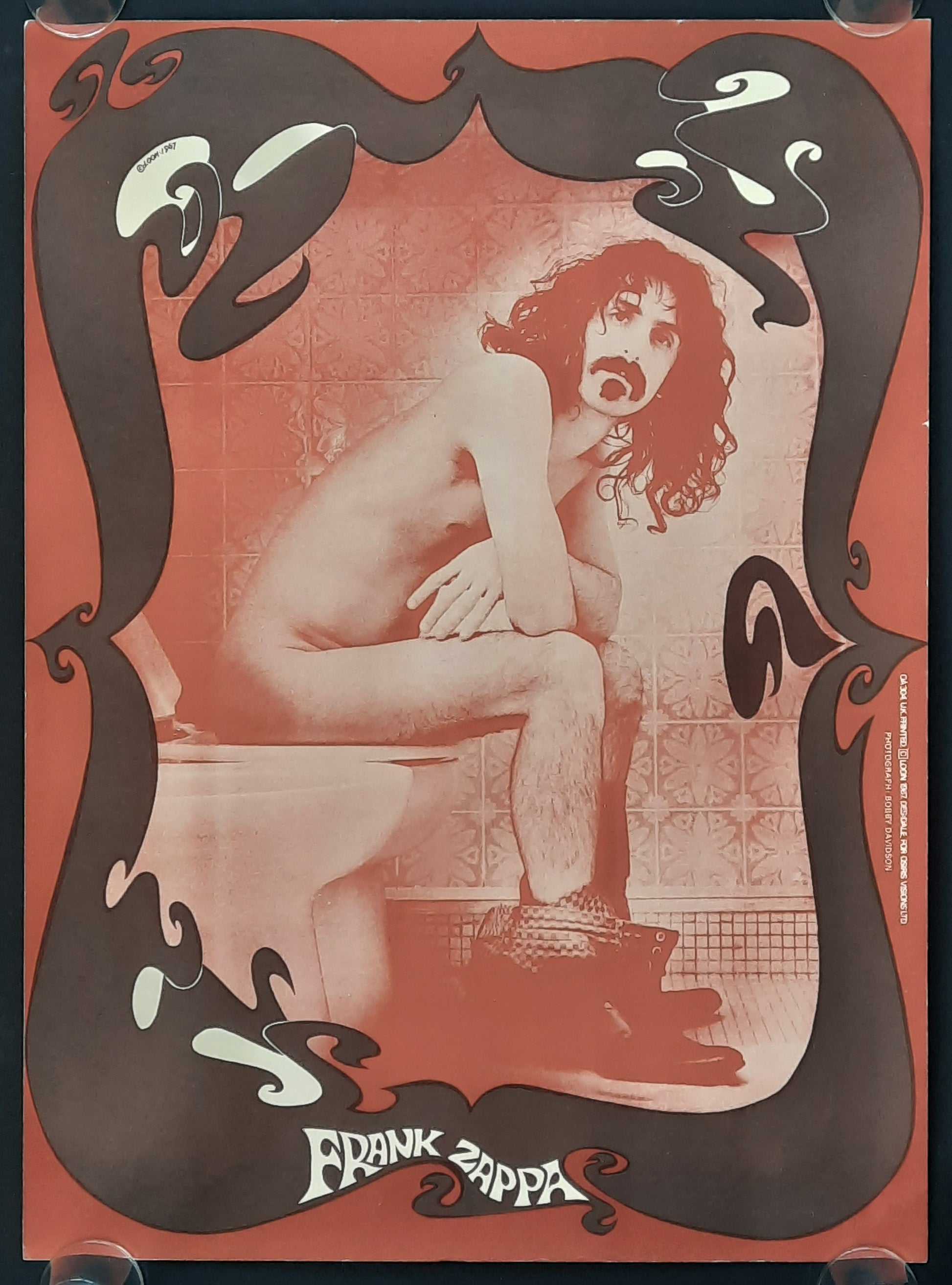 FRANK ZAPPA Original Promotion Poster 1967 "Toilet" by David Robertson 1