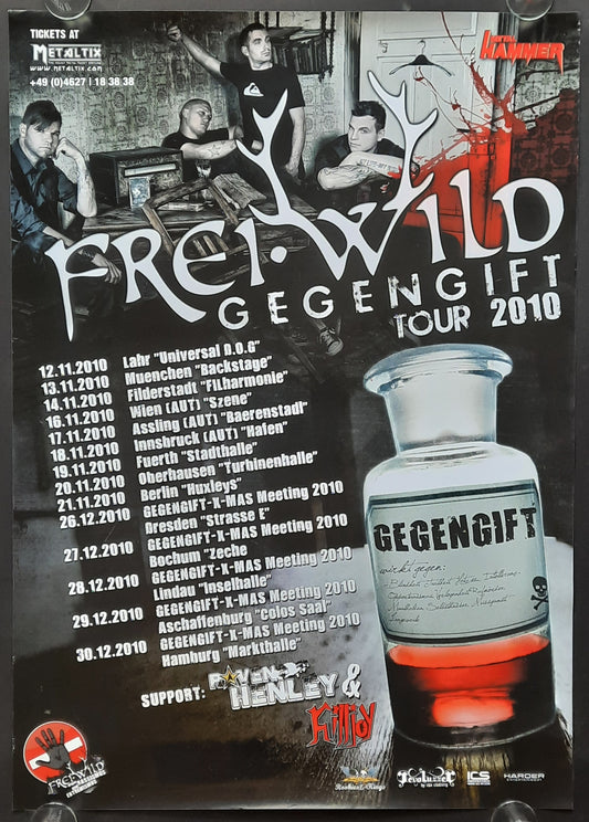 FREIWILD Original Concert Poster 2010 Gegengift Tour 1