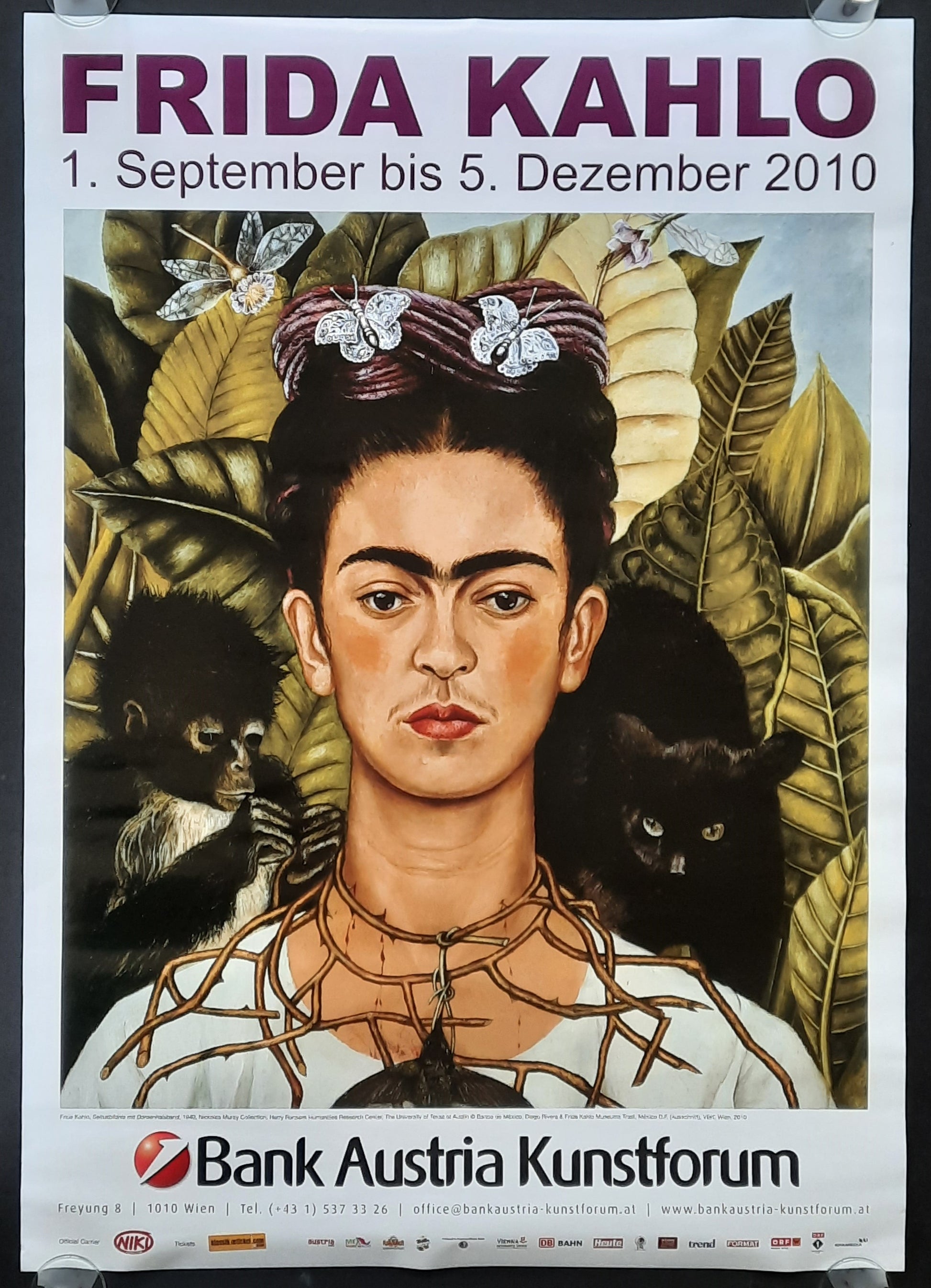 FRIDA KAHLO Original Exhibition Poster 2010 Vienna Austria 1