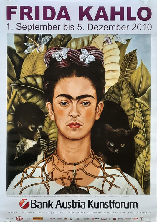 FRIDA KAHLO Original Exhibition Poster 2010 Vienna Austria 1