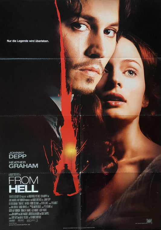 FROM HELL Original Movie Poster 2001 Johnny Depp German 1-Sheet