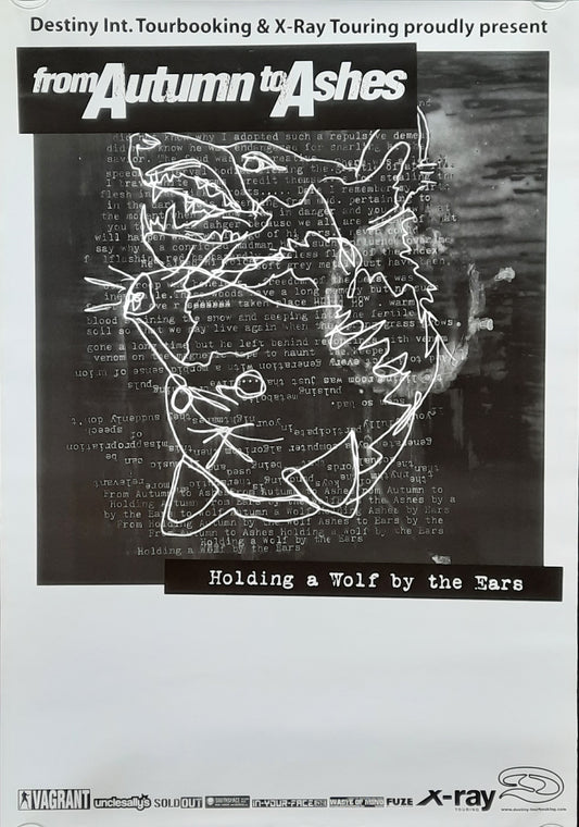 FROM AUTUMN TO ASHES Original Concert Poster 2007 HOLDING A WOLF BY THE EARS Tour 1