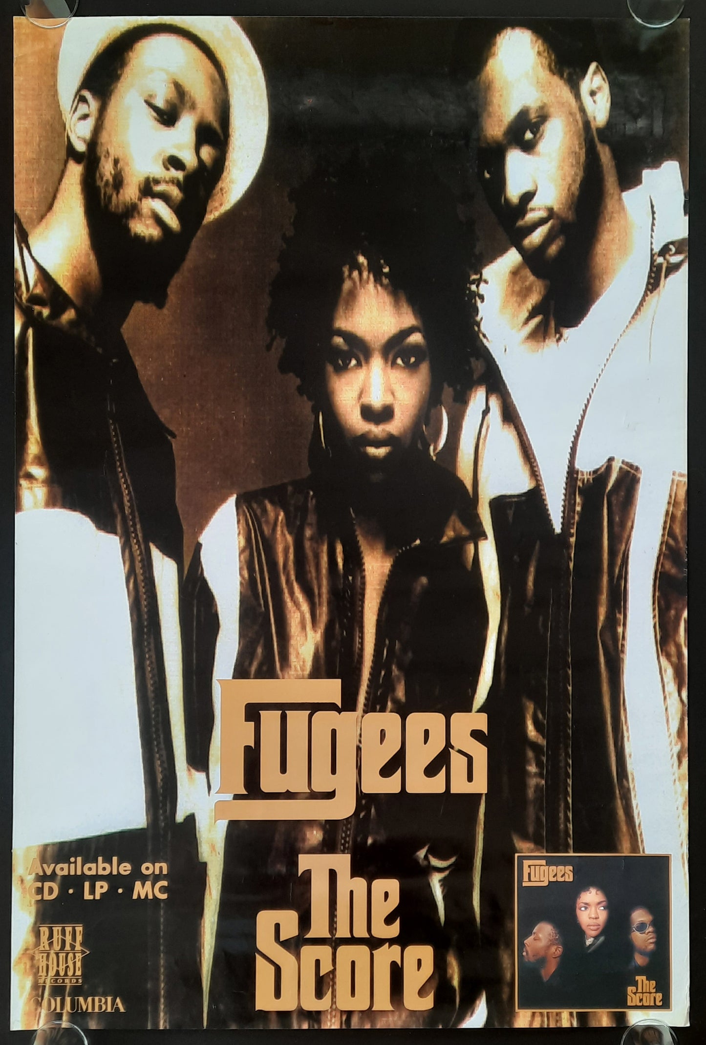 FUGEES Original Promotion Poster - 1996 Album "The Score" 1st print 1