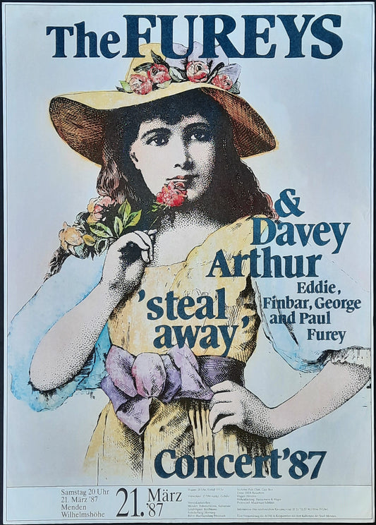 FUREYS Original Concert Poster March 21, 1987 Menden Germany