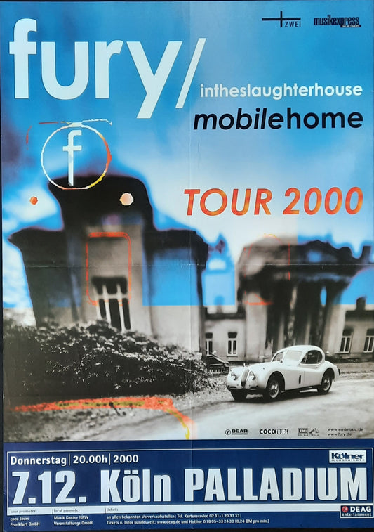 FURY IN THE SLAUGHTERHOUSE  Original Concert Poster December 7, 2000 Cologne Germany 1