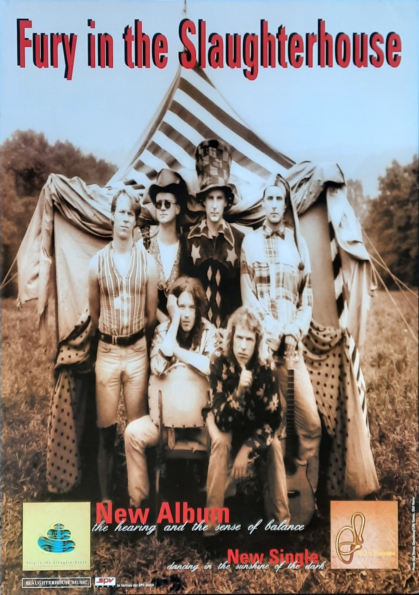 FURY IN THE SLAUGHTERHOUSE  Original Promotion Poster - 1995 Album THE HEARING AND THE SENSE OF BALANCE 1