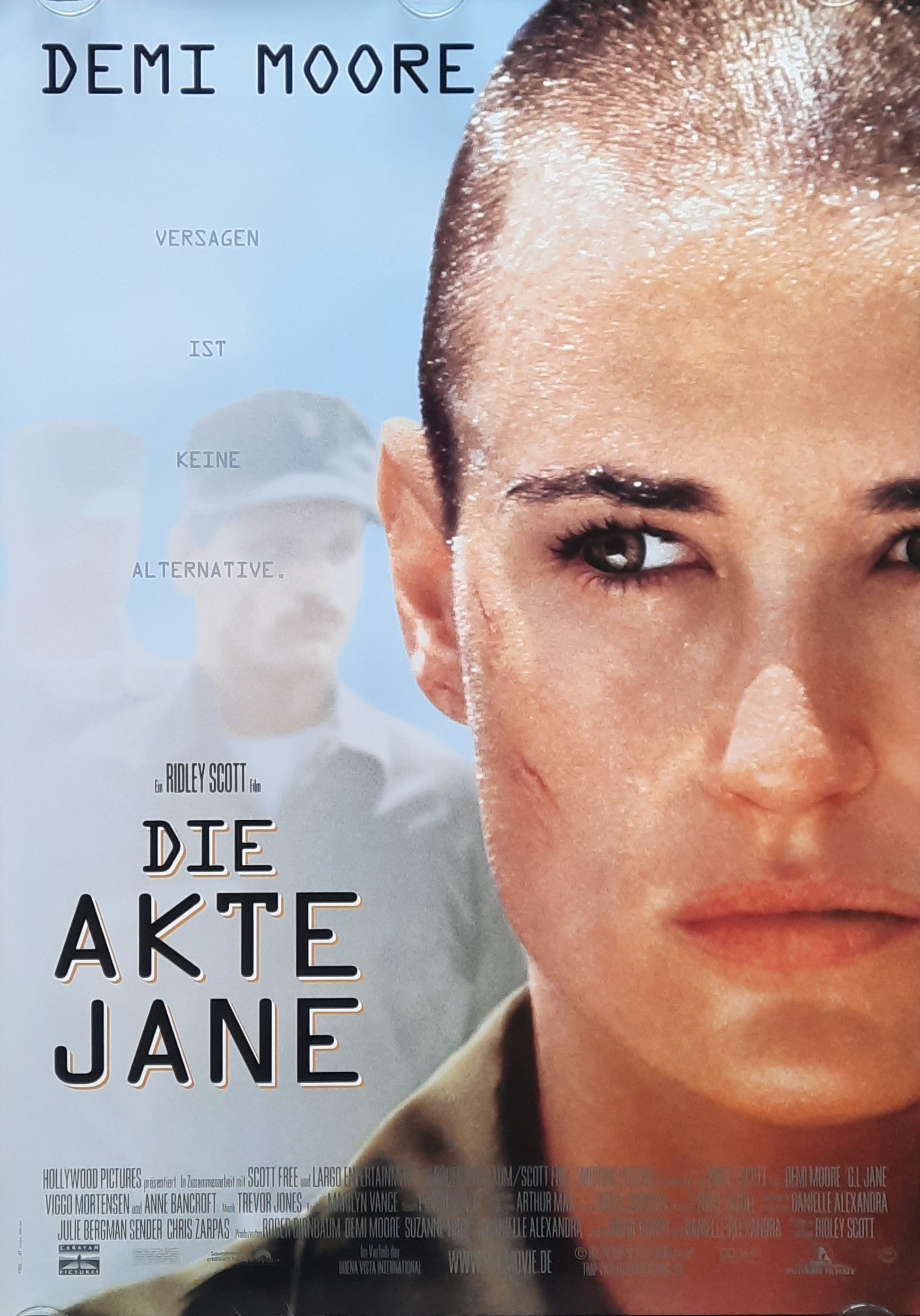 G.I. JANE Original Movie Poster 1997 Ridley Scott Demi Moore German 1-Sheet ROLLED 1