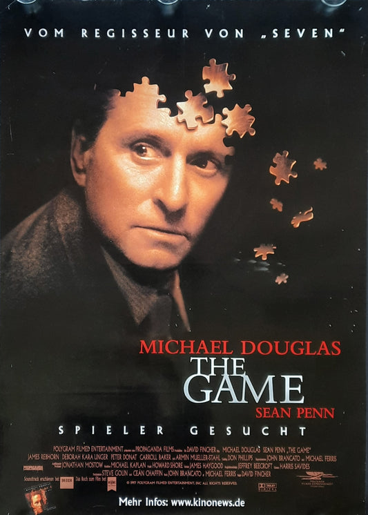GAME Original Movie Poster 1997 Douglas Penn German 1-Sheet ROLLED 1