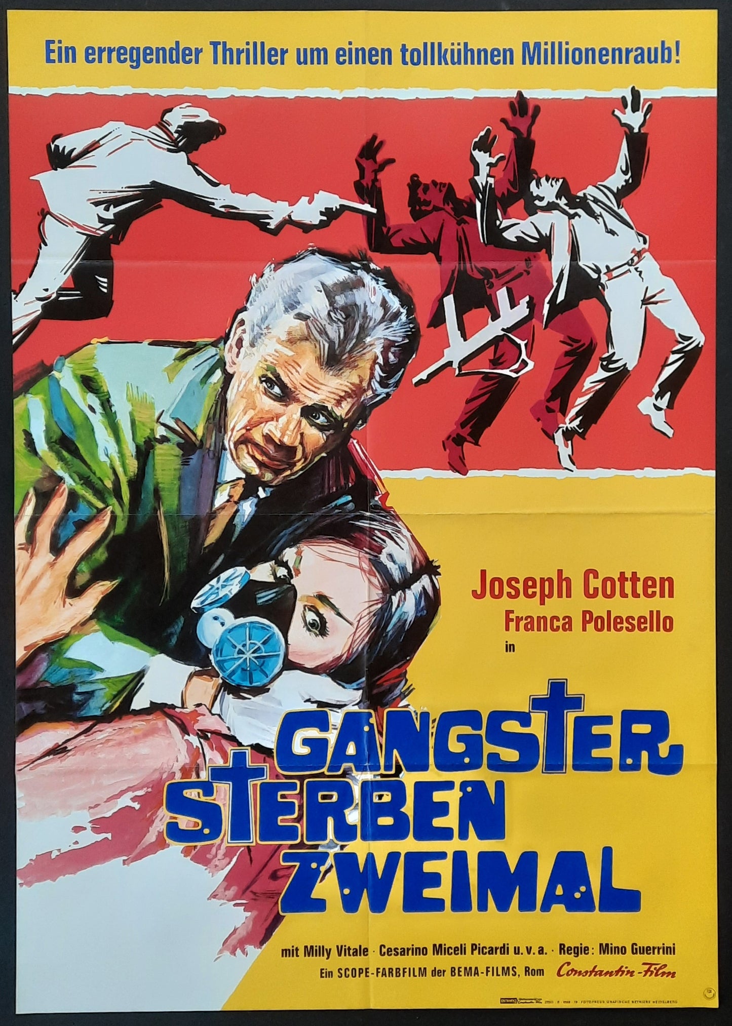 GANGSTERS '70 Original Movie Poster 1968 Mino Guerrini German 1-Sheet Poster