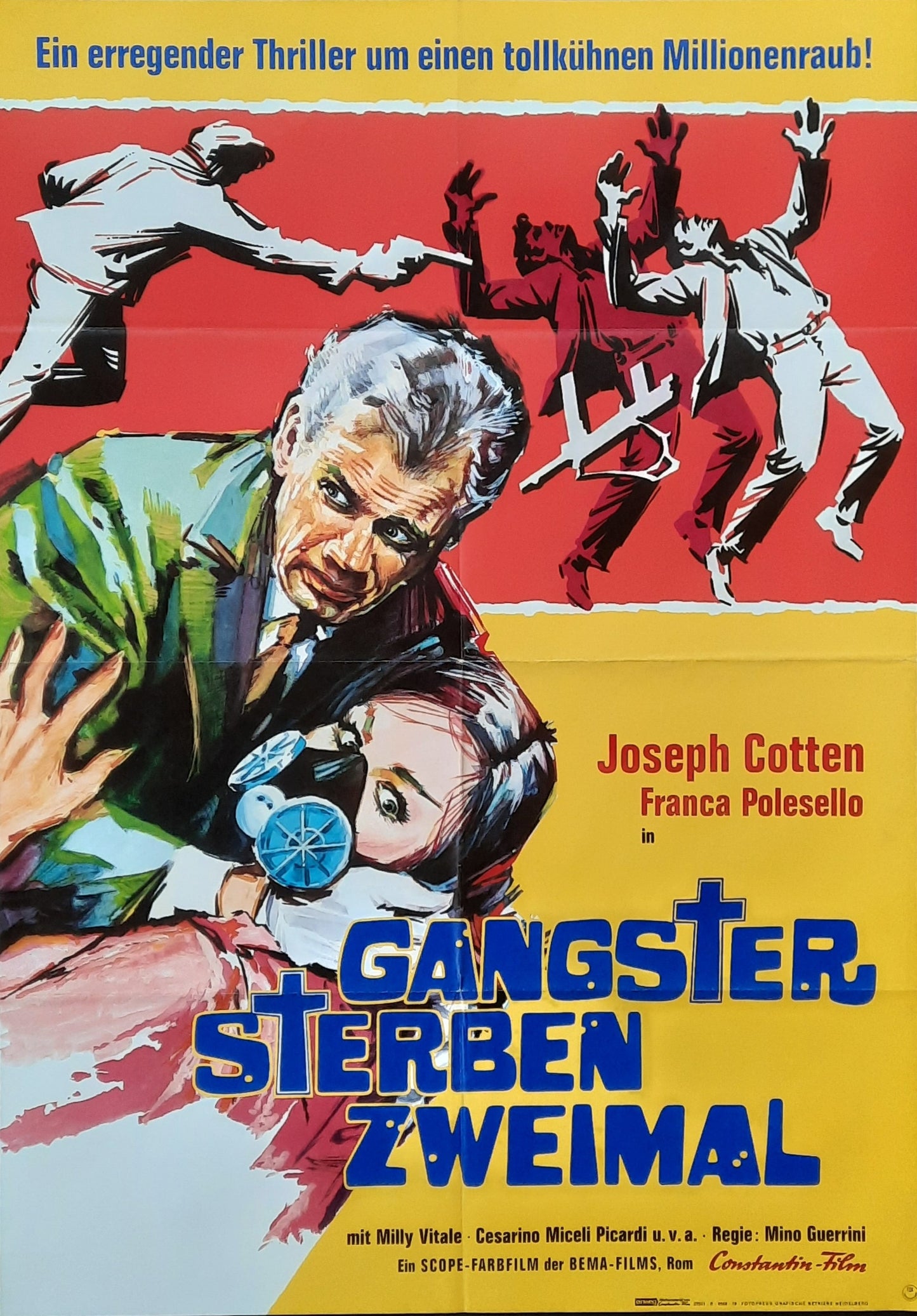 GANGSTERS '70 Original Movie Poster 1968 Mino Guerrini German 1-Sheet Poster