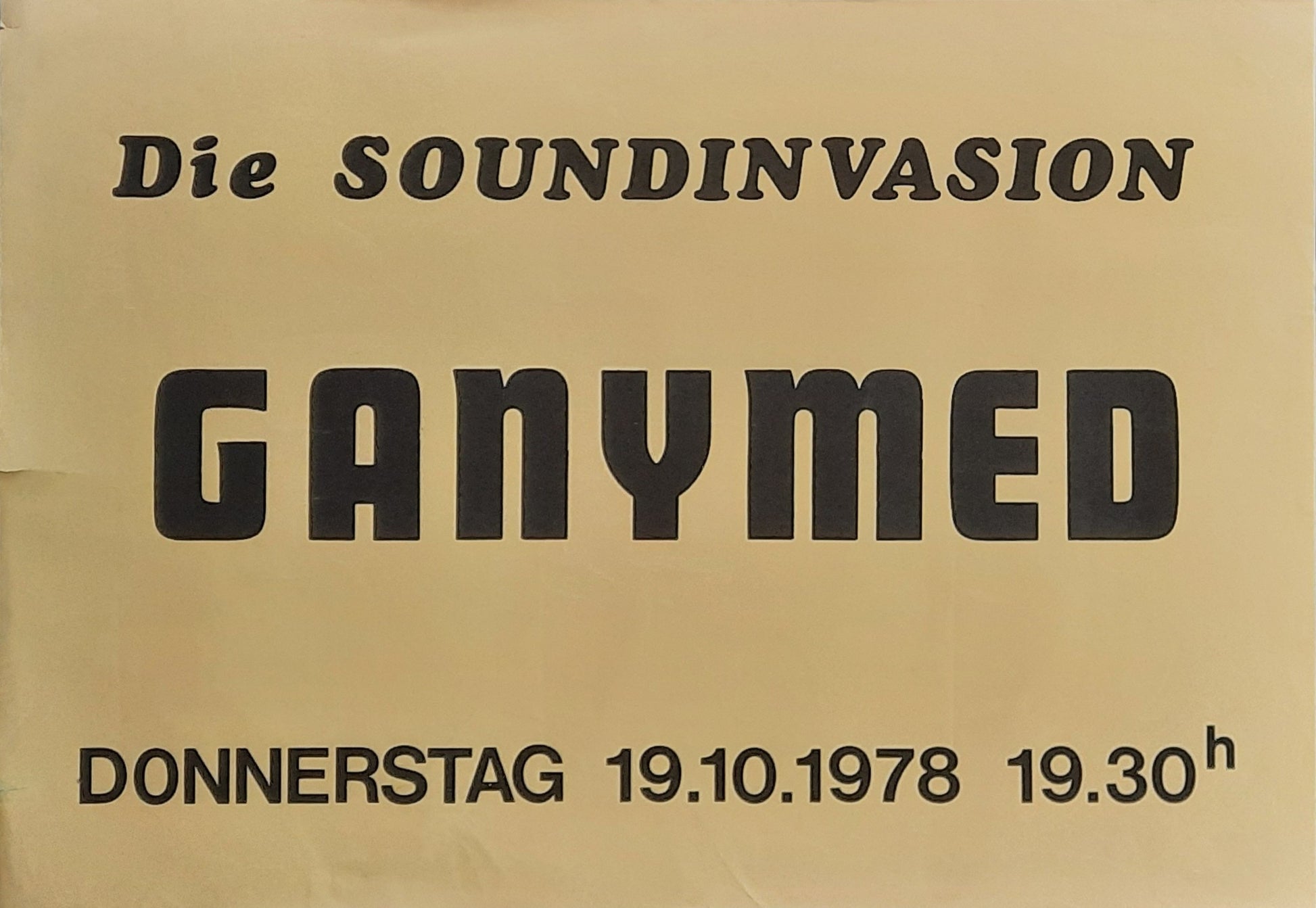 GANYMED 1978 Original Concert Poster - Austria