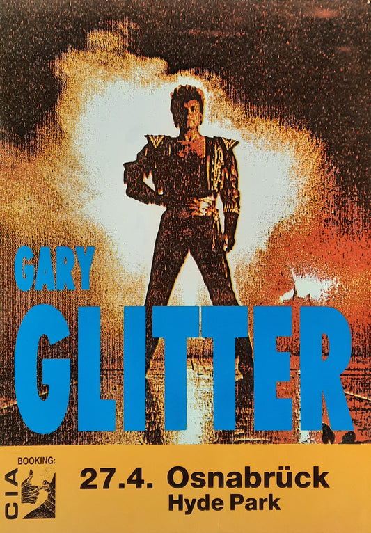 GARY GLITTER Original Concert Poster April 27, 1984 Osnabrück Germany