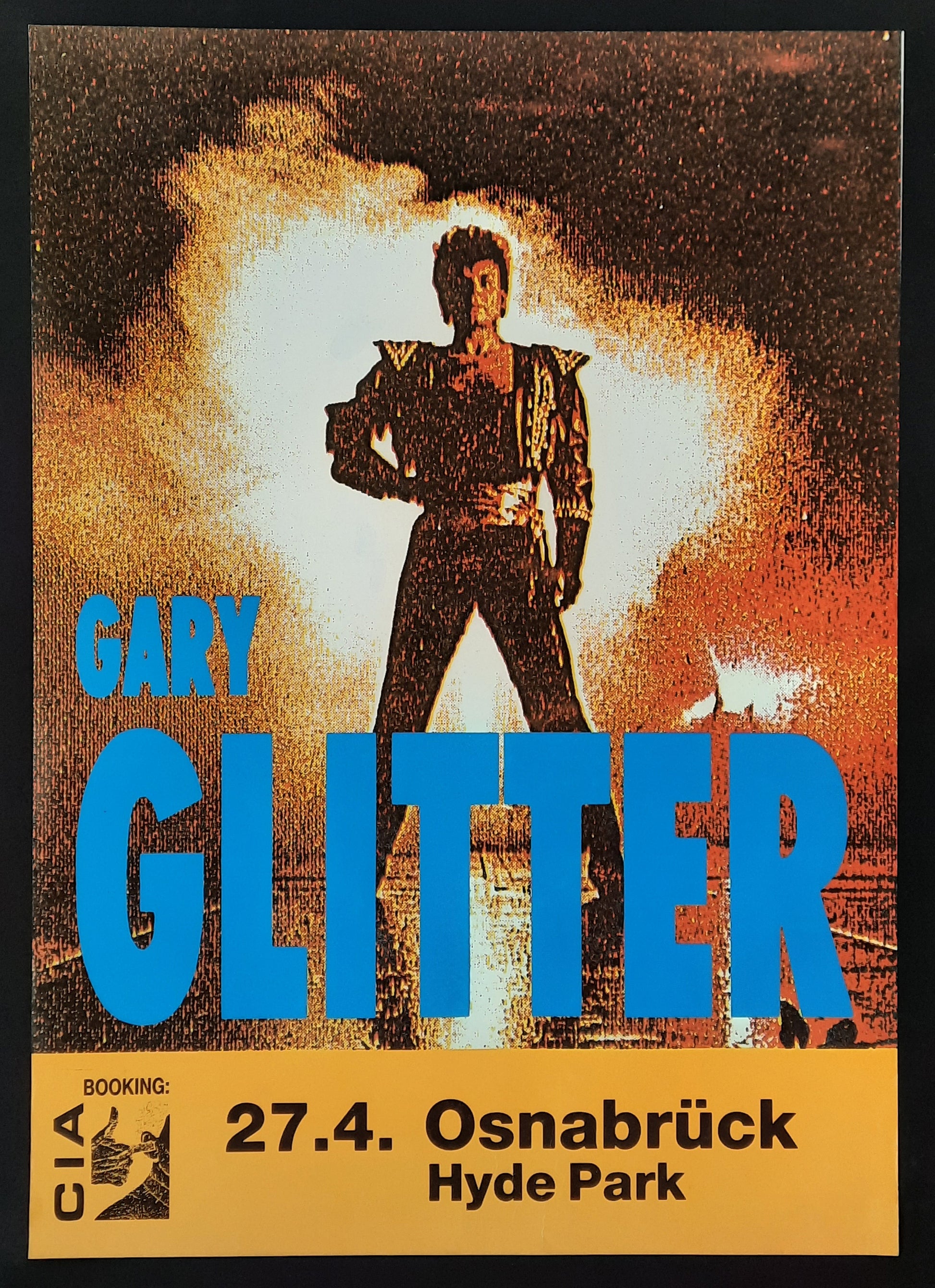 GARY GLITTER Original Concert Poster April 27, 1984 Osnabrück Germany 1