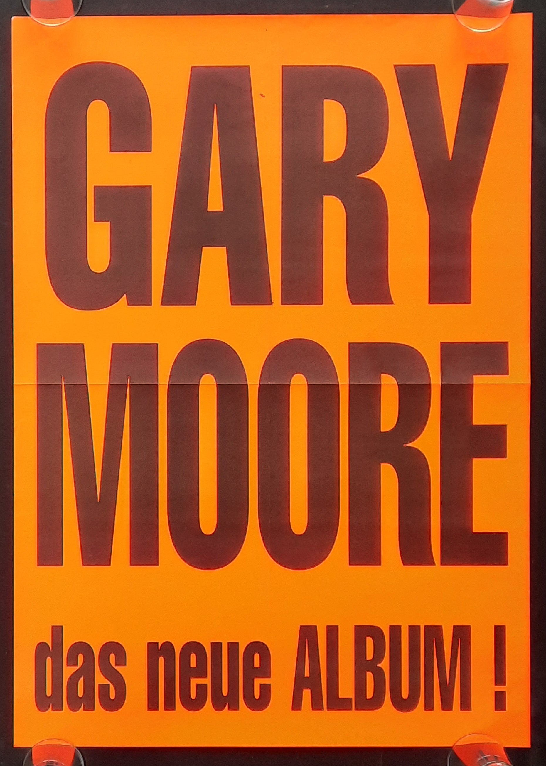GARY MOORE Original Promotion Poster 1995 Germany 1st print 12 x 16.5 inch 1