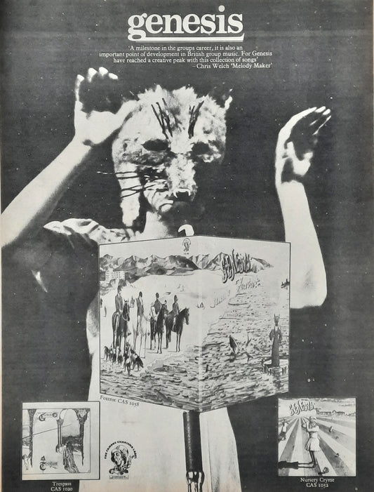 GENESIS Original Press Ad/Poster - 1972 Album "Foxtrott, Trespass, Nursery Cryme"