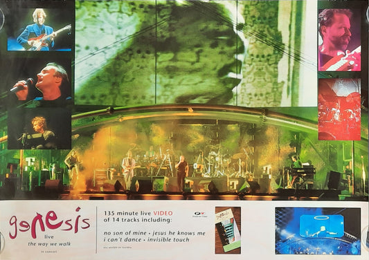 GENESIS Original Promotion Poster - 1992 Album "Live - The Way We Walk"