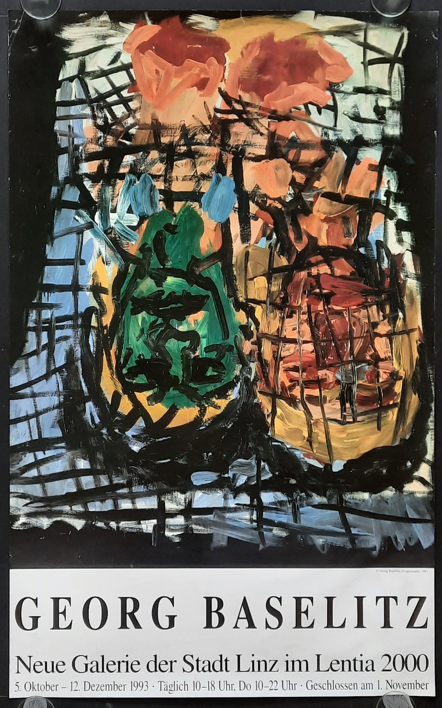GEORG BASELITZ Original Exhibition Poster 1993 Linz Austria 1