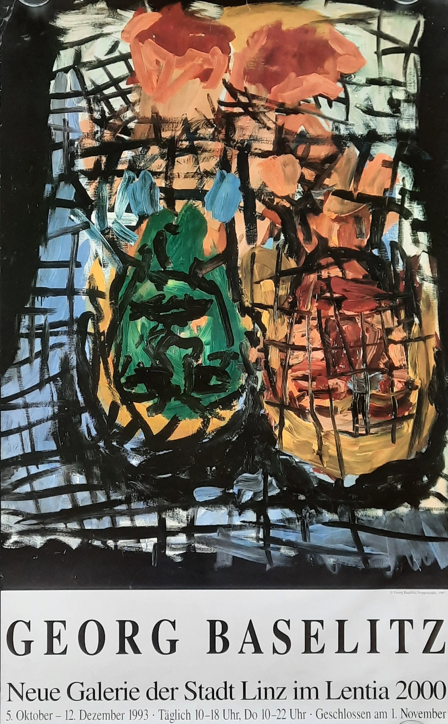 GEORG BASELITZ Original Exhibition Poster 1993 Linz Austria 1