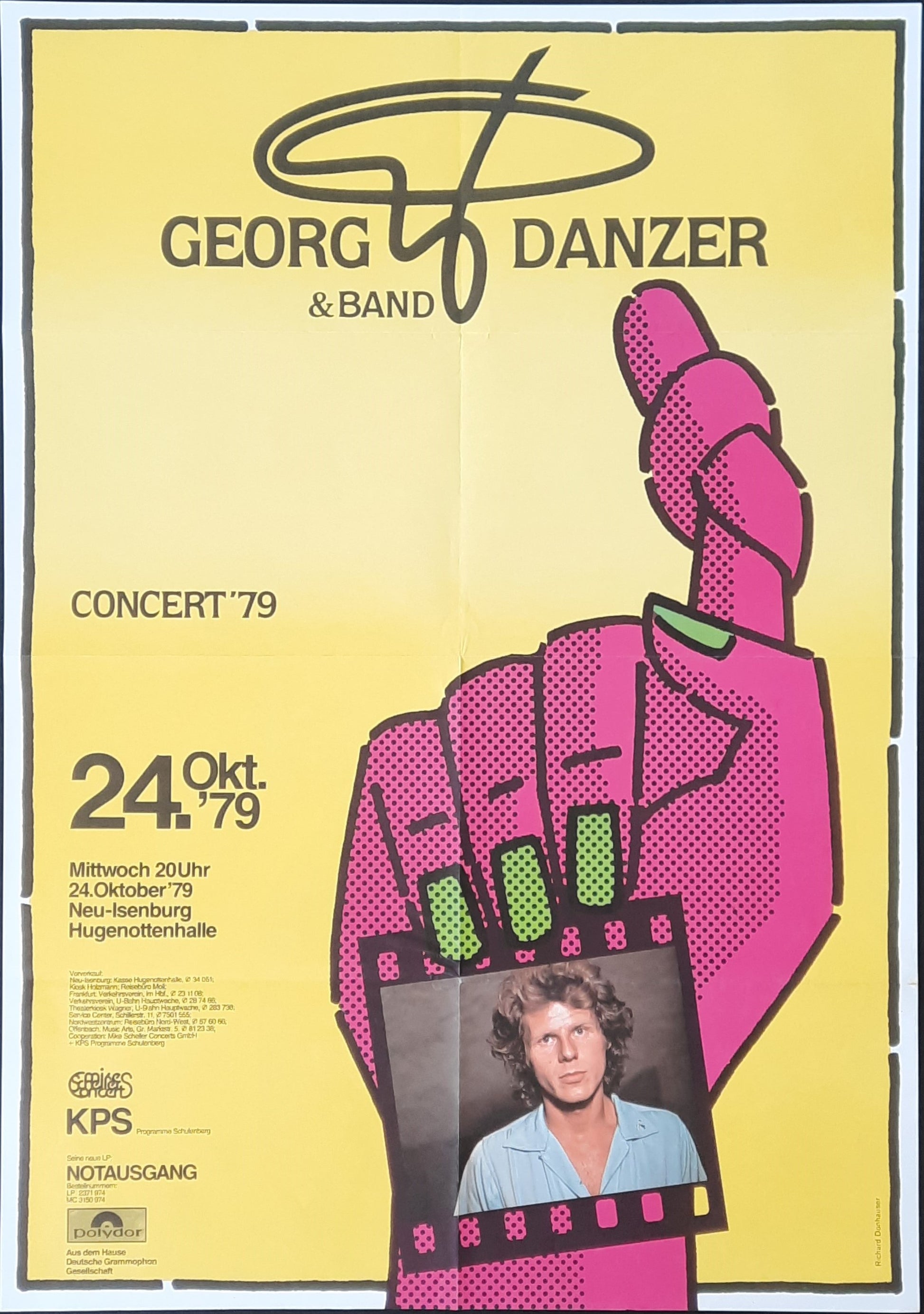 GEORG DANZER Original Concert Poster October 24, 1979 Neu-Isenburg Germany 1