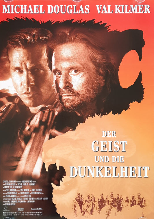 GHOST AND THE DARKNESS Original Movie Poster 1996 Douglas Kilmer German 1-Sheet ROLLED 1