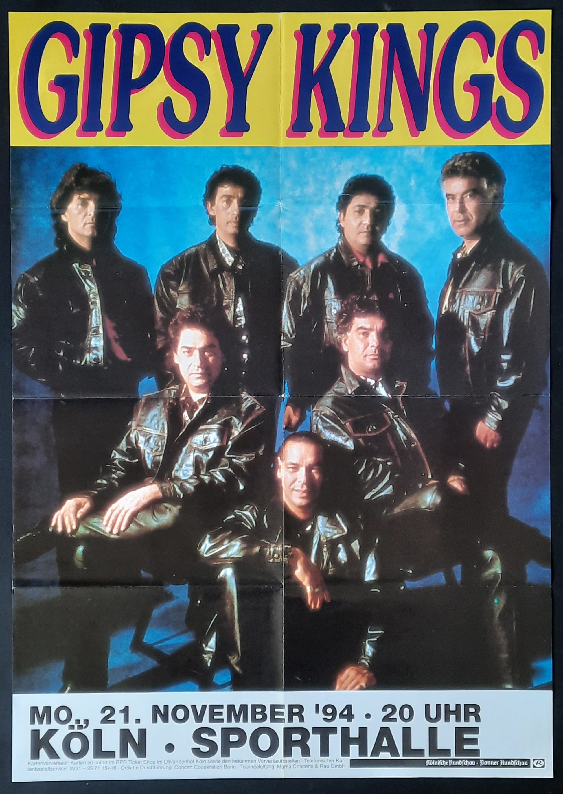 GIPSY KINGS Original Concert Poster November 21, 1994 Cologne Germany 1