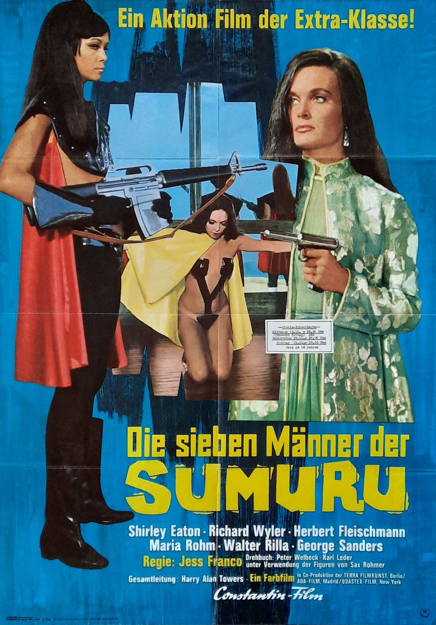 GIRL FROM RION Original Movie Poster 1969 Jess Franco German 1-Sheet Poster