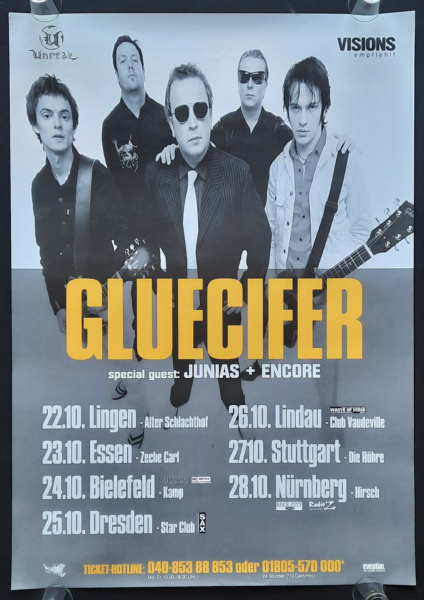 GLUECIFER Original Concert Poster 2013 Germany
