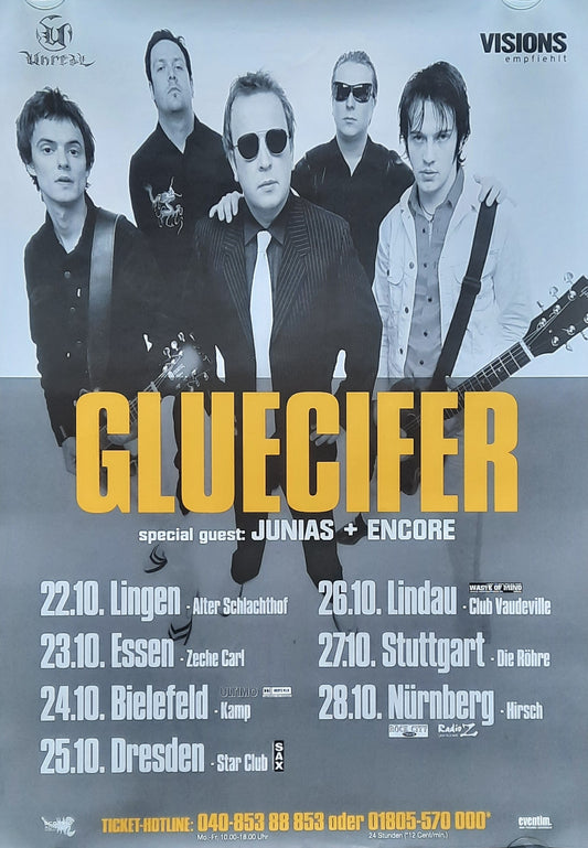 GLUECIFER Original Concert Poster 2013 Germany