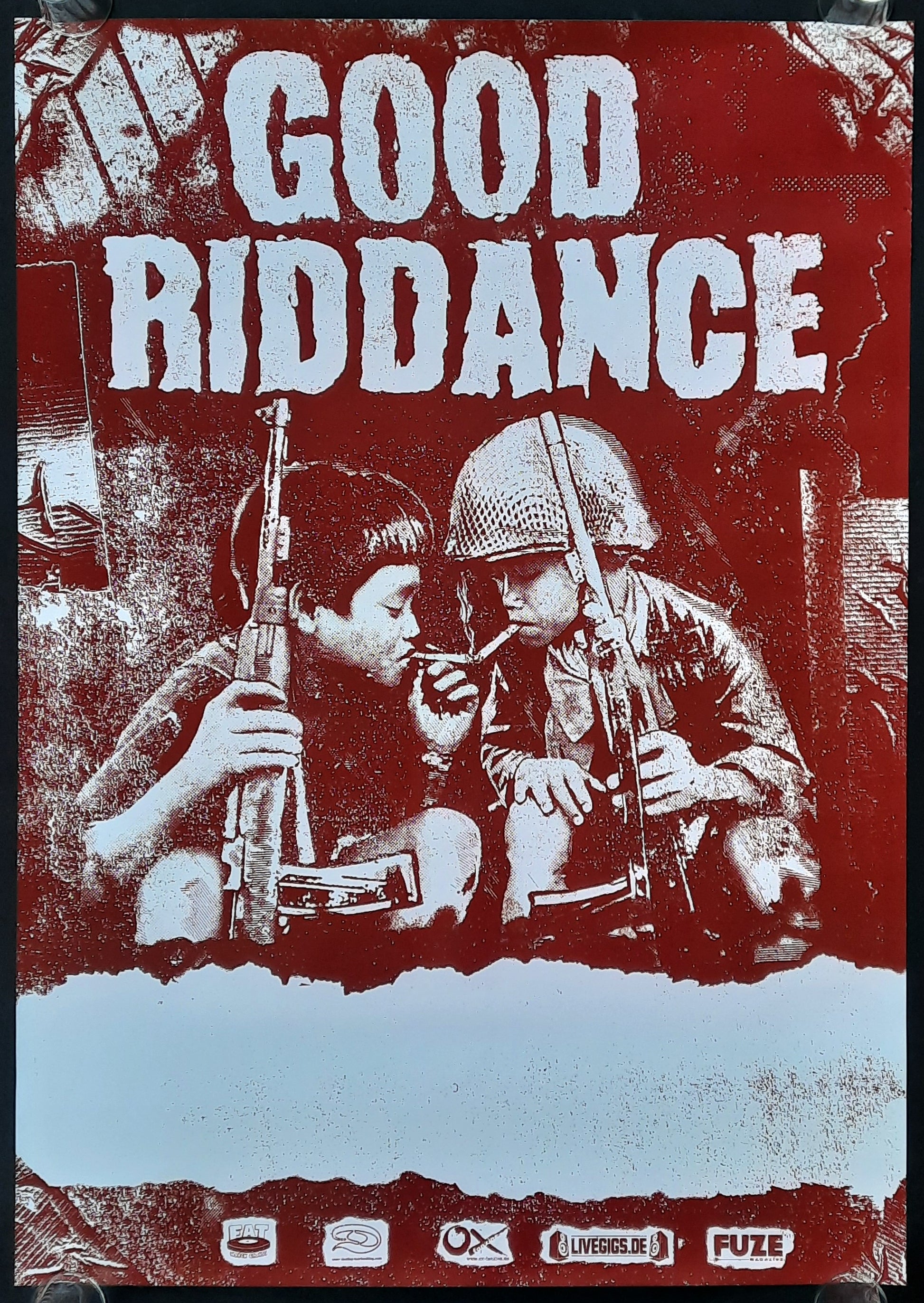 GOOD RIDDANCE Original Concert Poster 2010s European Tour
