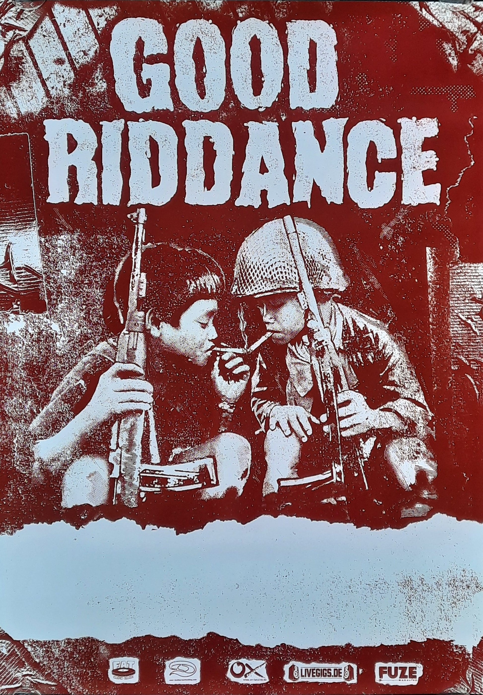 GOOD RIDDANCE Original Concert Poster 2010s European Tour