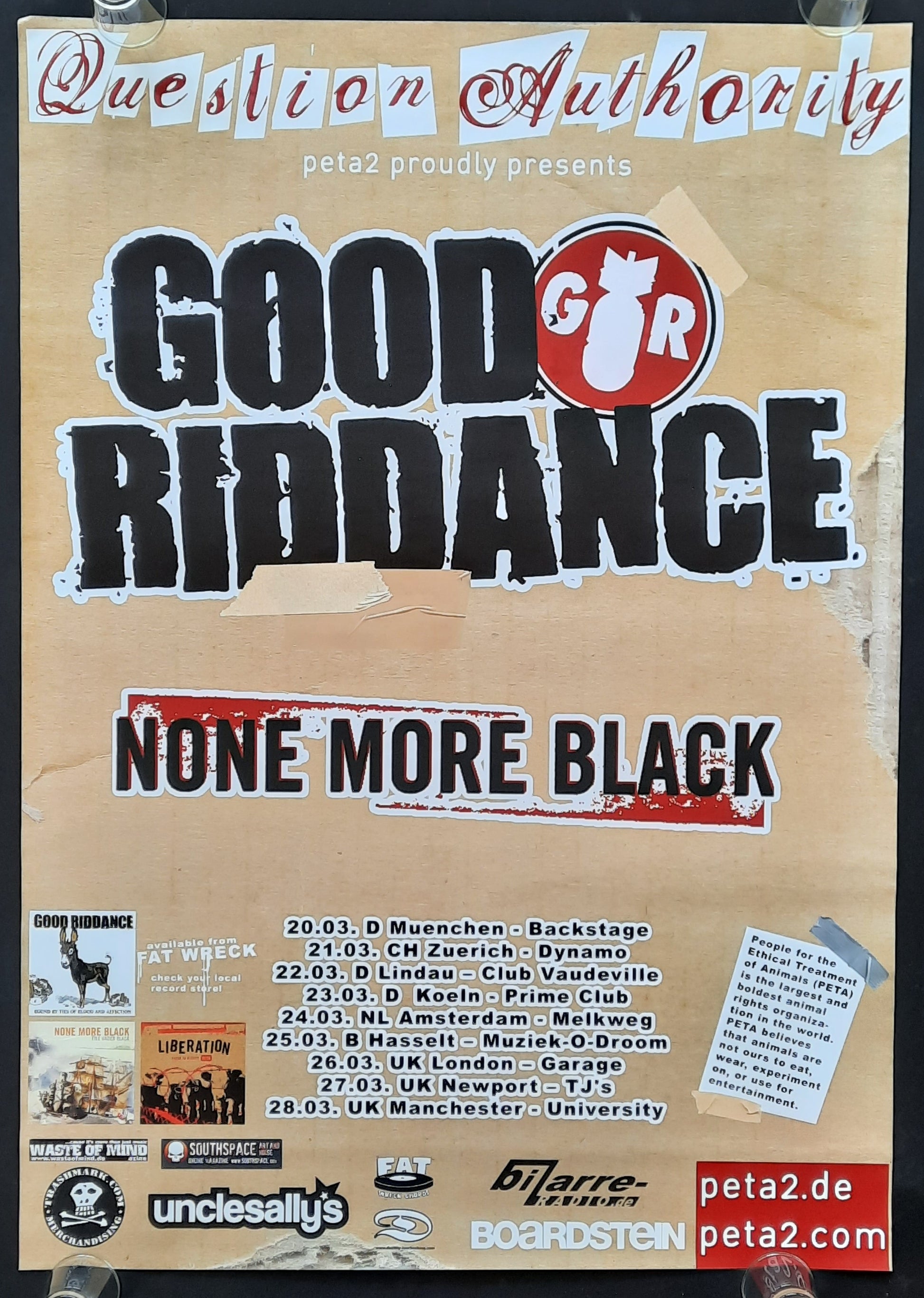 GOOD RIDDANCE Original Concert Poster 2003 Tour