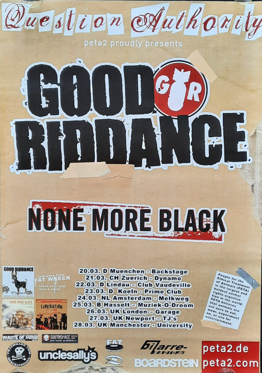 GOOD RIDDANCE Original Concert Poster 2003 Tour 1